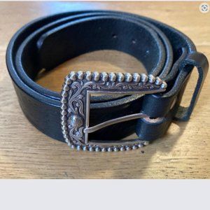 Western Style Men's Floral Embosed Belt